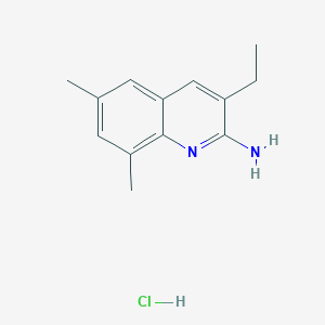 molecular formula C13H17ClN2 B12635369 2-Amino-6,8-dimethyl-3-ethylquinoline hydrochloride CAS No. 1170524-35-2