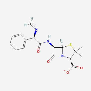 molecular formula C17H18N3O4S- B1263537 Metampicillin(1-) 