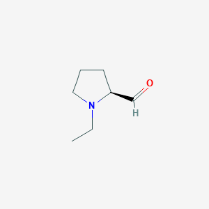 molecular formula C7H13NO B12635410 (2S)-1-ethylpyrrolidine-2-carbaldehyde CAS No. 919482-06-7