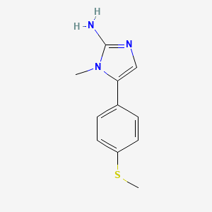 molecular formula C11H13N3S B12635413 1-methyl-5-[4-(methylthio)phenyl]-1H-imidazol-2-amine CAS No. 918801-68-0