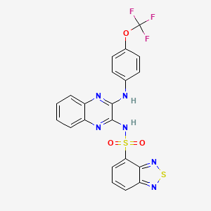 molecular formula C21H13F3N6O3S2 B12635426 C21H13F3N6O3S2 