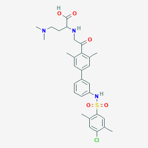 Butanoic acid, 2-[[[3'-[[(4-chloro-2,5-dimethylphenyl)sulfonyl]amino]-3,5-dimethyl[1,1'-biphenyl]-4-yl]carbonyl]methylamino]-4-(dimethylamino)-, (2S)-