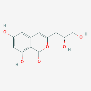 molecular formula C12H12O6 B1263547 3-[(2R)-2,3-Dihydroxypropyl]-6,8-dihydroxy-1H-2-benzopyran-1-one 