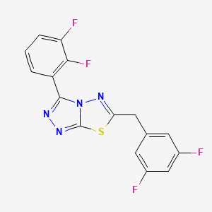 molecular formula C16H8F4N4S B12635475 6-(3,5-Difluorobenzyl)-3-(2,3-difluorophenyl)[1,2,4]triazolo[3,4-b][1,3,4]thiadiazole 