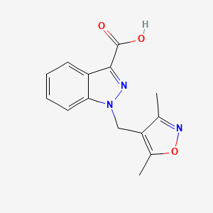 1-[(3,5-Dimethyl-1,2-oxazol-4-yl)methyl]-1H-indazole-3-carboxylic acid