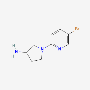 molecular formula C9H12BrN3 B12635502 1-(5-Bromo-2-pyridinyl)-3-pyrrolidinamine 