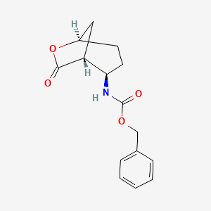 molecular formula C15H17NO4 B12635505 (1R*,2R*,5R*)-(7-Oxo-6-oxa-bicyclo[3.2.1]oct-2-yl)-carbamic acid benzyl ester 