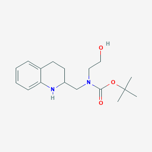 molecular formula C17H26N2O3 B12635520 tert-butyl N-(2-hydroxyethyl)-N-(1,2,3,4-tetrahydroquinolin-2-ylmethyl)carbamate CAS No. 1201937-24-7