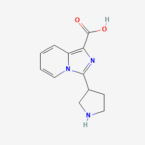 molecular formula C12H13N3O2 B12635535 3-(Pyrrolidin-3-yl)imidazo[1,5-a]pyridine-1-carboxylic acid 