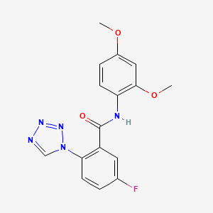 N-(2,4-dimethoxyphenyl)-5-fluoro-2-(1H-tetrazol-1-yl)benzamide