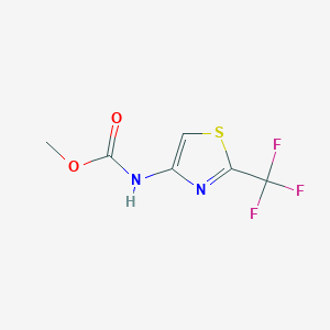 molecular formula C6H5F3N2O2S B12635570 Methyl N-[2-(trifluoromethyl)-4-thiazolyl]carbamate CAS No. 1180526-69-5