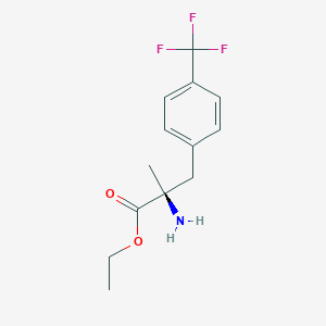 molecular formula C13H16F3NO2 B12635583 Alanine, 2-methyl-3-(P-trifluoromethylphenyl), ethyl ester 