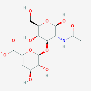 molecular formula C14H20NO11- B1263561 β-D-4-脱氧-Δ(4)-葡萄糖醛酸-(1->3)-β-D-葡萄糖胺(1-) 