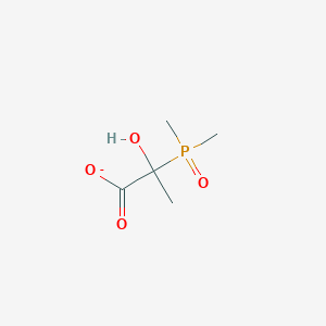 molecular formula C5H10O4P- B1263562 2-Methylphosphinoyl-2-hydroxyacetate 