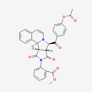 methyl 2-[(1S,11R,12R,16S)-11-(4-acetyloxybenzoyl)-13,15-dioxo-10,14-diazatetracyclo[8.6.0.02,7.012,16]hexadeca-2,4,6,8-tetraen-14-yl]benzoate