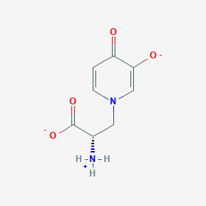 molecular formula C8H9N2O4- B1263566 (S)-2-氨基-3-(3-羟基-4-氧代-4H-吡啶-1-基)丙酸 