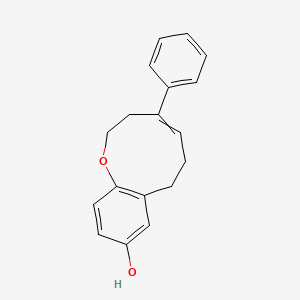 molecular formula C18H18O2 B12635674 4-Phenyl-2,3,6,7-tetrahydro-1-benzoxonin-9-ol 