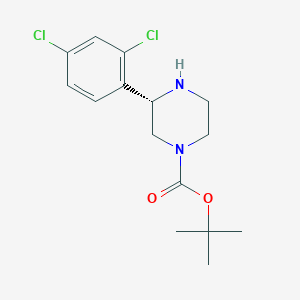 molecular formula C15H20Cl2N2O2 B12635709 1,1-Dimethylethyl (3S)-3-(2,4-dichlorophenyl)-1-piperazinecarboxylate CAS No. 1228569-58-1