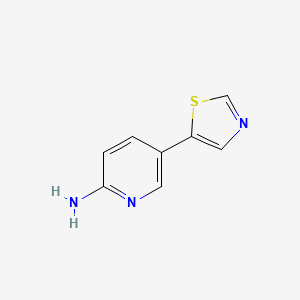 molecular formula C8H7N3S B12635720 5-(1,3-Thiazol-5-yl)pyridin-2-amine 