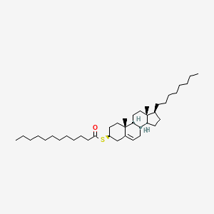 S-[(3S,8S,9S,10R,13R,14S,17S)-10,13-dimethyl-17-octyl-2,3,4,7,8,9,11,12,14,15,16,17-dodecahydro-1H-cyclopenta[a]phenanthren-3-yl] dodecanethioate