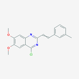 4-Chloro-6,7-dimethoxy-2-[2-(3-methylphenyl)ethenyl]quinazoline