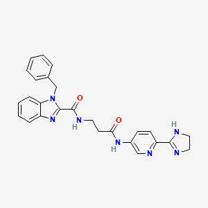 1H-Benzimidazole-2-carboxamide, N-[3-[[6-(4,5-dihydro-1H-imidazol-2-yl)-3-pyridinyl]amino]-3-oxopropyl]-1-(phenylmethyl)-