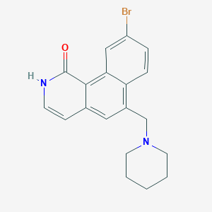 molecular formula C19H19BrN2O B12635754 9-Bromo-6-[(piperidin-1-yl)methyl]benzo[h]isoquinolin-1(2H)-one CAS No. 919291-55-7