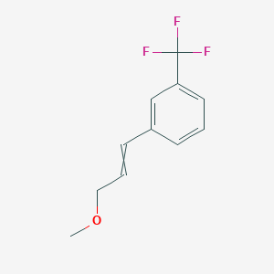 molecular formula C11H11F3O B12635767 1-(3-Methoxyprop-1-en-1-yl)-3-(trifluoromethyl)benzene CAS No. 921610-66-4