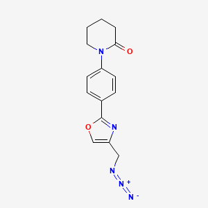 molecular formula C15H15N5O2 B12635792 1-{4-[4-(Azidomethyl)-1,3-oxazol-2-yl]phenyl}piperidin-2-one CAS No. 919121-99-6