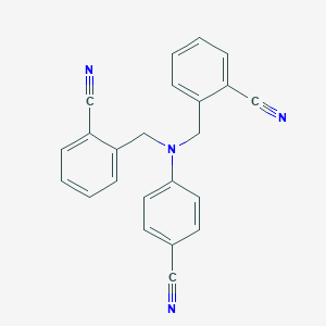 molecular formula C23H16N4 B12635799 4-[Bis(2-cyanobenzyl)amino]benzonitrile 