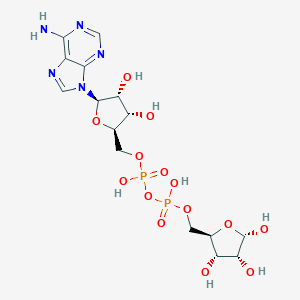 B126358 [(2r,3s,4r,5r)-5-(6-Aminopurin-9-Yl)-3,4-Dihydroxy-Oxolan-2-Yl]methyl [hydroxy-[[(2r,3s,4r,5s)-3,4,5-Trihydroxyoxolan-2-Yl]methoxy]phosphoryl] Hydrogen Phosphate CAS No. 150422-36-9