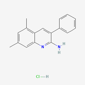 2-Amino-5,7-dimethyl-3-phenylquinoline hydrochloride