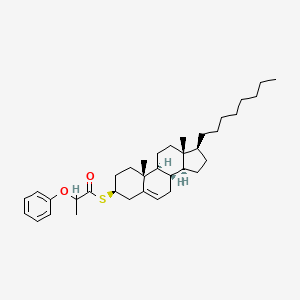 S-[(3S,8S,9S,10R,13R,14S,17S)-10,13-dimethyl-17-octyl-2,3,4,7,8,9,11,12,14,15,16,17-dodecahydro-1H-cyclopenta[a]phenanthren-3-yl] 2-phenoxypropanethioate