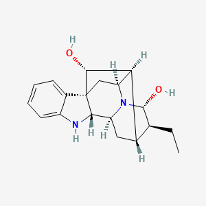 molecular formula C19H24N2O2 B1263583 22-去阿杰马兰-17α,21α-二醇 