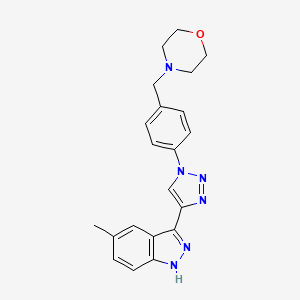 4-[[4-[4-(5-methyl-1H-indazol-3-yl)triazol-1-yl]phenyl]methyl]morpholine