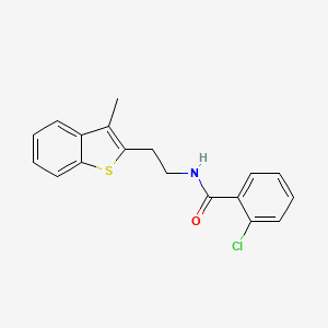 molecular formula C18H16ClNOS B12635841 2-chloro-N-[2-(3-methyl-1-benzothiophen-2-yl)ethyl]benzamide CAS No. 920537-63-9