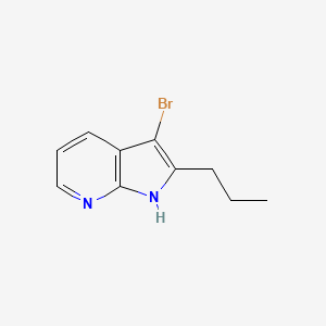 1H-Pyrrolo[2,3-b]pyridine, 3-bromo-2-propyl-