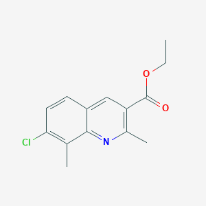 7-Chloro-2,8-dimethylquinoline-3-carboxylic acid ethyl ester