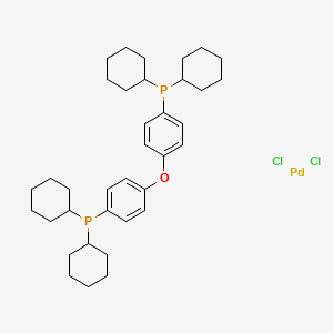 dichloropalladium;dicyclohexyl-[4-(4-dicyclohexylphosphanylphenoxy)phenyl]phosphane