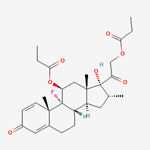 [2-[(8S,9R,10S,11S,13S,14S,16R,17R)-9-fluoro-17-hydroxy-10,13,16-trimethyl-3-oxo-11-propanoyloxy-6,7,8,11,12,14,15,16-octahydrocyclopenta[a]phenanthren-17-yl]-2-oxoethyl] propanoate