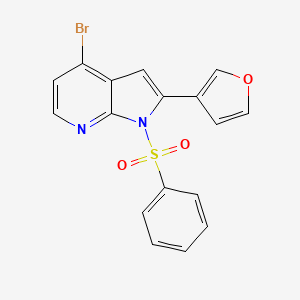 1H-Pyrrolo[2,3-b]pyridine, 4-bromo-2-(3-furanyl)-1-(phenylsulfonyl)-