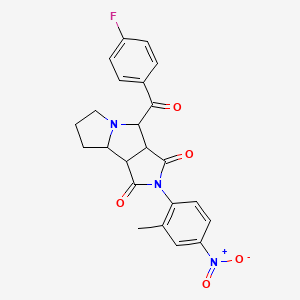 molecular formula C23H20FN3O5 B12635974 4-[(4-fluorophenyl)carbonyl]-2-(2-methyl-4-nitrophenyl)hexahydropyrrolo[3,4-a]pyrrolizine-1,3(2H,4H)-dione 