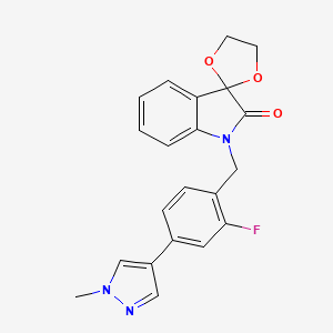 1'-(2-fluoro-4-(1-Methyl-1H-pyrazol-4-yl)benzyl)spiro[[1,3]dioxolane-2,3'-indolin]-2'-one