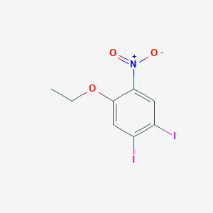 molecular formula C8H7I2NO3 B12635990 1-Ethoxy-4,5-diiodo-2-nitrobenzene CAS No. 920504-09-2