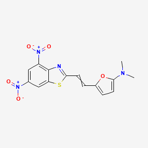 5-[2-(4,6-Dinitro-1,3-benzothiazol-2-yl)ethenyl]-N,N-dimethylfuran-2-amine