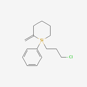 molecular formula C15H21ClSi B12636015 1-(3-Chloropropyl)-2-methylidene-1-phenylsilinane CAS No. 919801-08-4