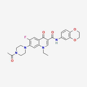 7-(4-acetylpiperazin-1-yl)-N-(2,3-dihydro-1,4-benzodioxin-6-yl)-1-ethyl-6-fluoro-4-oxo-1,4-dihydroquinoline-3-carboxamide