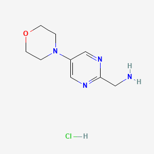 molecular formula C9H15ClN4O B12636036 (5-Morpholinopyrimidin-2-YL)methanamine hydrochloride CAS No. 1196155-79-9