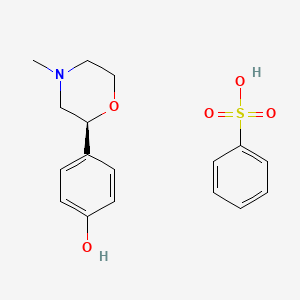 benzenesulfonic acid;4-[(2S)-4-methylmorpholin-2-yl]phenol