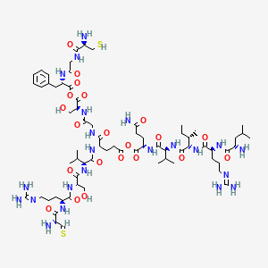 molecular formula C69H114N22O21S2 B1263605 Somatotropin (177-191) CAS No. 66004-58-8